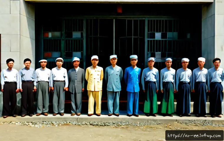 일제하 고용 시장의 구조 - Photorealistic historical documentary scene of a 1930s Korean industrial employment market under Jap...